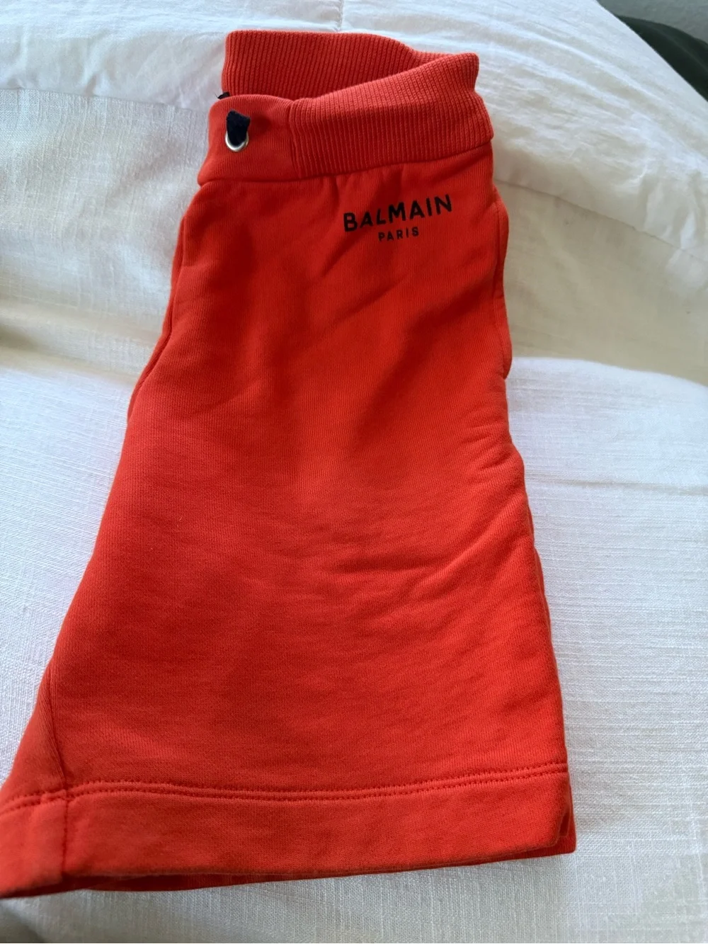 Kids Orange Balmain Logo Pocket Shorts